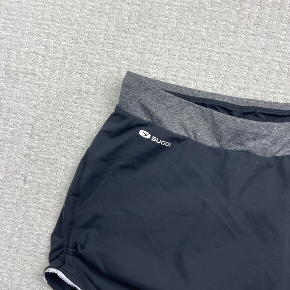 SUGOI Biker Paddded Skorts Womens Medium Black / Grey Cycling Racing Outdoor - Picture 2 of 11